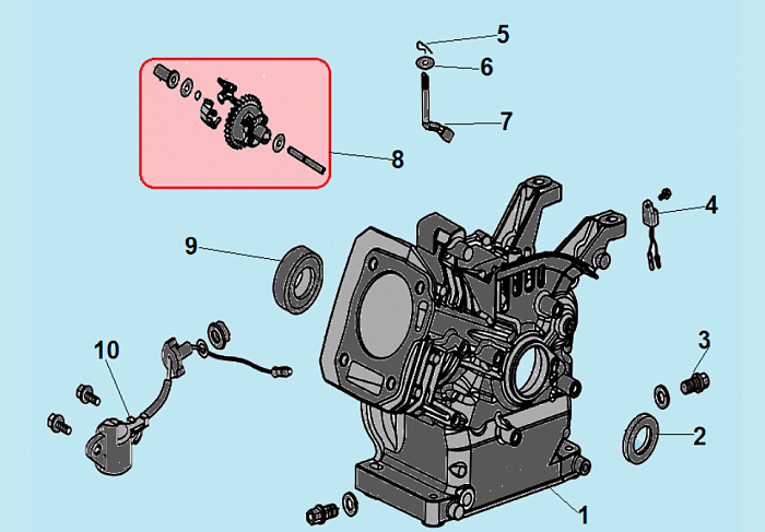 7 ЦИЛИНДР - МАГНЕТО КУЛЬТИВАТОР CHAMPION ВC5712