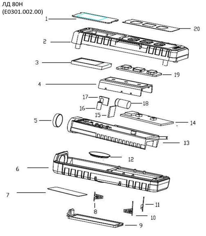 ЗАПЧАСТИ ДЛЯ ДАЛЬНОМЕРА ЛАЗЕРНОГО ELITECH ЛД 80Н (E0301.003.00)